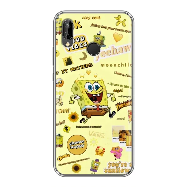 Чехол с рисунком «Спанч Боб бежит» для Huawei P Smart Plus (Nova 3i, INE-LX1)
