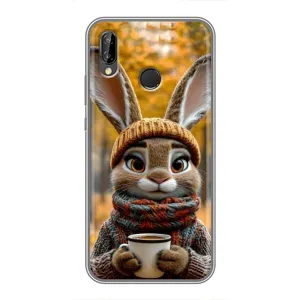 Друкований чохол 'Звірята з кавою' для Huawei P Smart Plus , Nova 3i, INE-LX1 (Зайчик з кавою)