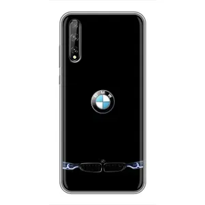 Силіконовий бампер з картинкою машини на Huawei P Smart Pro (Чорний BMW)