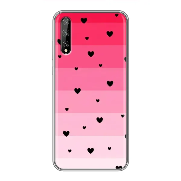 Чехол с рисунком «Чорные сердечки» для Huawei P Smart Pro Чехол с рисунком «Чорные сердечки» для Huawei P Smart Pro