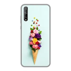 Чехлы с тематикой "ЦВЕТЫ" на Huawei P Smart Pro (Цветок-мороженное)