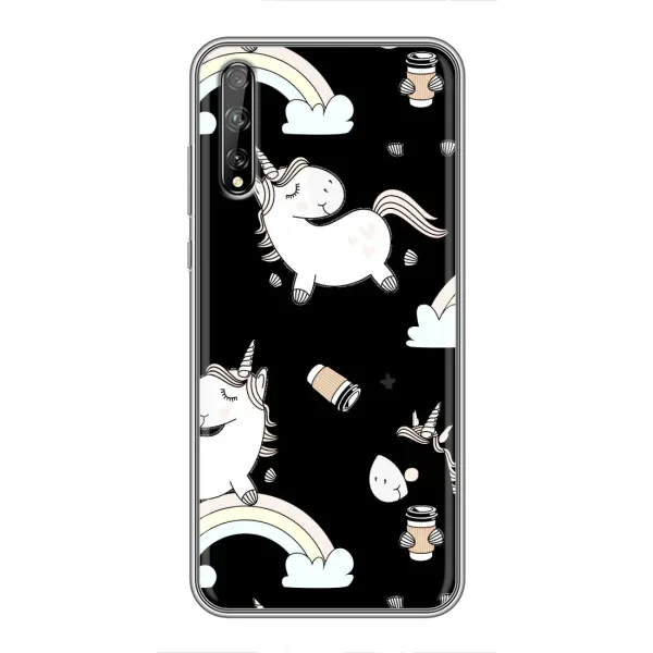 Чехол с рисунком «Единорог с кофе» для Huawei P Smart Pro Чехол с рисунком «Единорог с кофе» для Huawei P Smart Pro