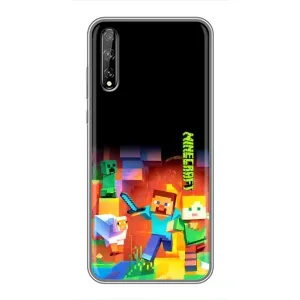 Чехлы для Huawei P Smart Pro (Персонажи Майн Крафт) (Герой Майнкрафт)
