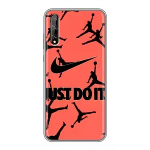 Силиконовый Чехол Nike Air Jordan на Хуавей П Смарт Про (Just Do It)