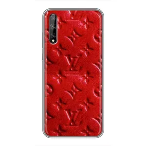 Текстурный Чехол Louis Vuitton для Хуавей П Смарт Про (Красный ЛВ)