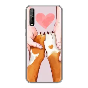 Чехол (ТПУ) Милые собачки для Huawei P Smart Pro (Любовь к собакам)