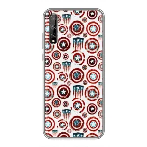 Чехол с Щитом Капитана Америки на Huawei P Smart Pro (Марвел щиты)