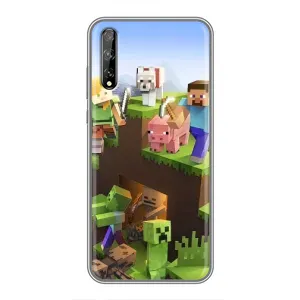Чехлы для Huawei P Smart Pro (Персонажи Майн Крафт) (Майн-крафт)