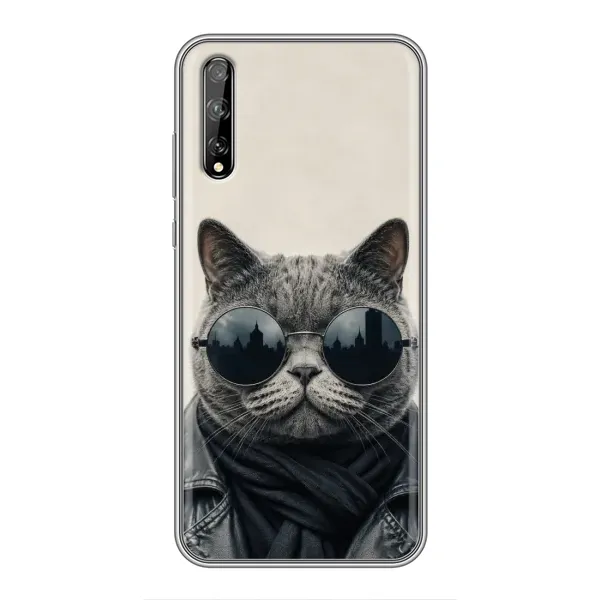 Чехол с рисунком «Модный кот» для Huawei P Smart Pro Чехол с рисунком «Модный кот» для Huawei P Smart Pro