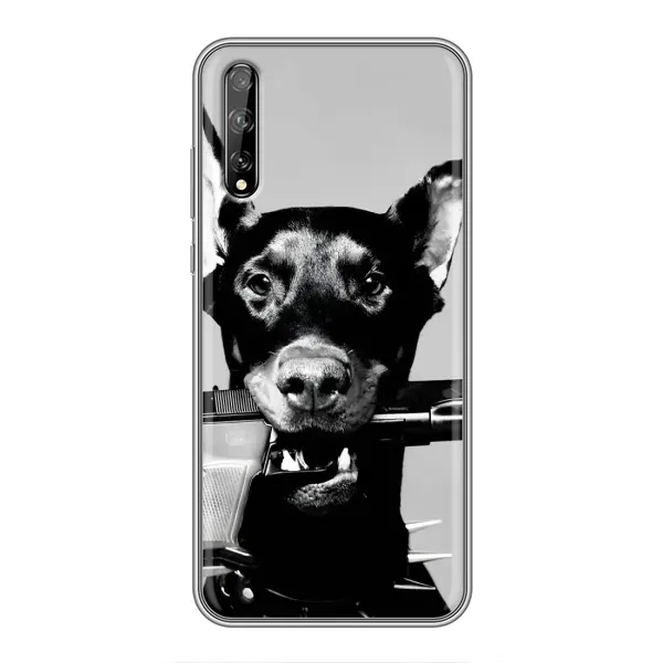 Чехол с рисунком «Опасный доберман» для Huawei P Smart Pro Чехол с рисунком «Опасный доберман» для Huawei P Smart Pro