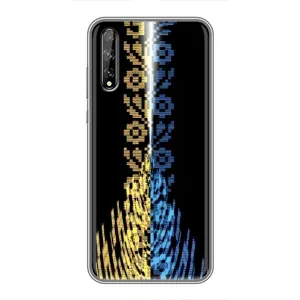 Силиконовый Чехол на Huawei P Smart Pro (Патриотическая вышиванка)