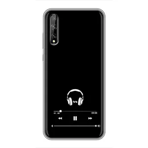 Чехол с картинками на черном фоне для Huawei P Smart Pro (Плеер)