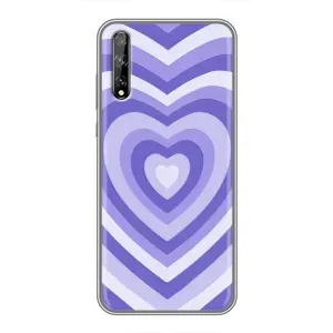 Чехлы с тематикой "Маленькие Сердечки" на Huawei P Smart Pro (Сердце фиолет)
