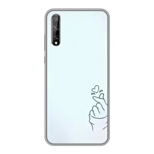 Чехлы (Знак сердечка) на Huawei P Smart Pro (Сердце на голубом)