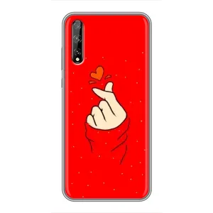 Чехлы (Знак сердечка) на Huawei P Smart Pro (Сердце на красном)