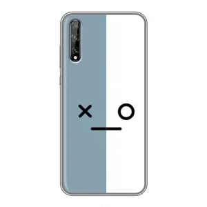 Силиконовые Чехлы (смешные стикеры) для Huawei P Smart Pro (Серо-белый)