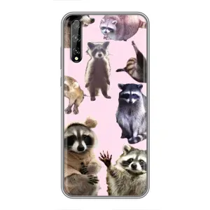 Силиконовый Чехол с Енотами на Huawei P Smart Pro (Смешные Еноты)