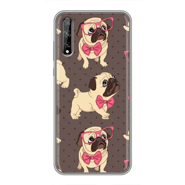 Чехол с рисунком «Собачки Мопсики» для Huawei P Smart Pro Чехол с рисунком «Собачки Мопсики» для Huawei P Smart Pro