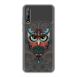 Чехлы с принтом СОВЫ для Huawei P Smart Pro (Сова на сером)