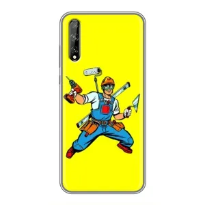 Силіконовий бампер (Працівники) на Huawei P Smart Pro (Будівельник)