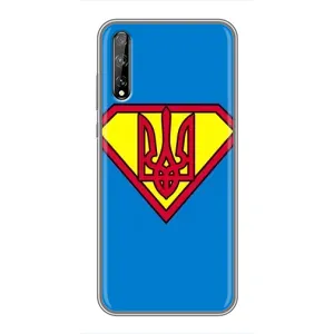 Чохол з картинкою (Патріотичний ГЕРБ) на Huawei P Smart Pro (Герб - супер герой)