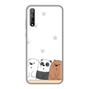 Чехлы с изображением разных животных для Huawei P Smart Pro (Удивленные медвеженки)