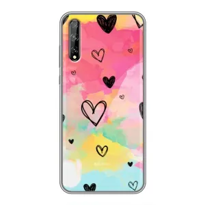 Чехлы с тематикой "Маленькие Сердечки" на Huawei P Smart Pro (Яркие сердечки)