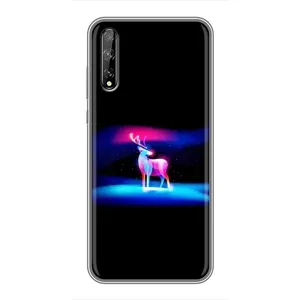 Силиконовый бампер с картинкой животных для Huawei P Smart Pro (Яркий олень)