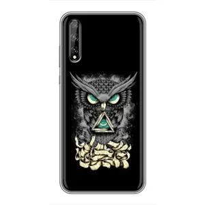 Чехлы с принтом СОВЫ для Huawei P Smart Pro (Зеленые глаза)