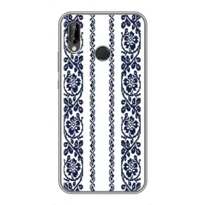 Силиконовый Чехол на Huawei P Smart Z/ Y9 Prime 2019 с картинкой Вышиванки (Синяя вышиванка)