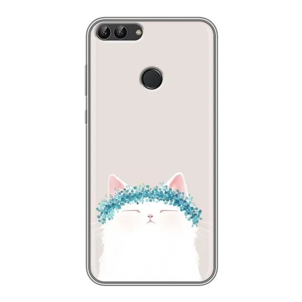 Чехол с рисунком «Белый котик» для Huawei P Smart (Enjoy 7s, FIG-LA1) Чехол с рисунком «Белый котик» для Huawei P Smart (Enjoy 7s, FIG-LA1)