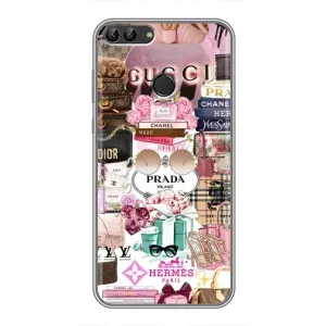 Чехол с рисунком «Бренды» для Huawei P Smart (Enjoy 7s, FIG-LA1)