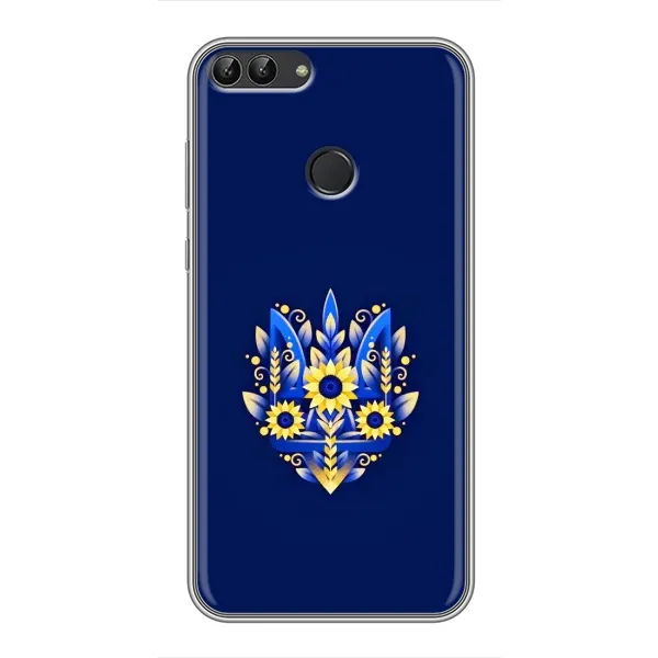Чехол с рисунком «Цветущий Герб» для Huawei P Smart (Enjoy 7s, FIG-LA1)