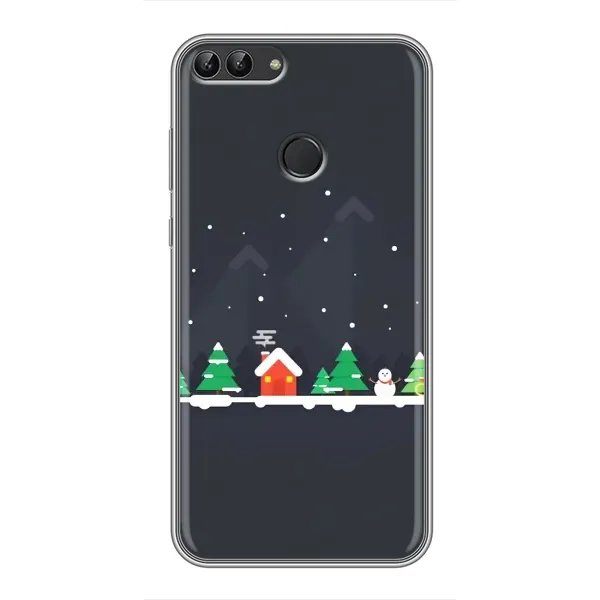 Чехол с рисунком «Город зимний» для Huawei P Smart (Enjoy 7s, FIG-LA1)