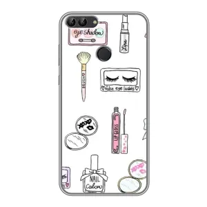Чехол с рисунком «Косметика» для Huawei P Smart (Enjoy 7s, FIG-LA1)