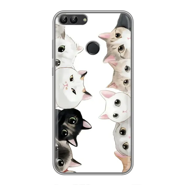 Чехол с рисунком «Коты» для Huawei P Smart (Enjoy 7s, FIG-LA1)