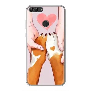 Чехол (ТПУ) Милые собачки для Huawei P Smart, Enjoy 7s, FIG-LA1 (Любовь к собакам)