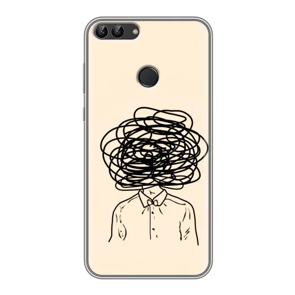 Чехол с рисунком «Мысли» для Huawei P Smart (Enjoy 7s, FIG-LA1)