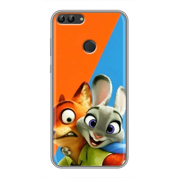 Чехол с рисунком «Ник и Хопс» для Huawei P Smart (Enjoy 7s, FIG-LA1)