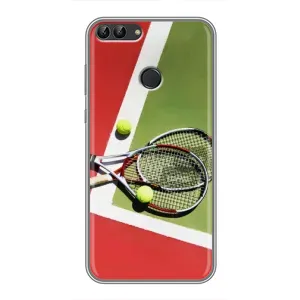 Чохли з прінтом Спортивна тематика для Huawei P Smart, Enjoy 7s, FIG-LA1 (Ракетки теніс)