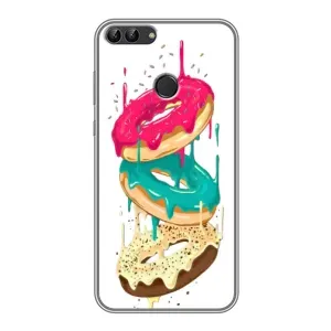 Чохол з зображенням смачної їжі для Huawei P Smart, Enjoy 7s, FIG-LA1 (Соковиті пончики)