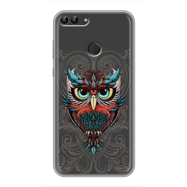 Чехол с рисунком «Сова на сером» для Huawei P Smart (Enjoy 7s, FIG-LA1) Чехол с рисунком «Сова на сером» для Huawei P Smart (Enjoy 7s, FIG-LA1)