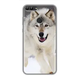 Чохол з Вовком на Huawei P Smart, Enjoy 7s, FIG-LA1 (Вовк біжить по снігу)