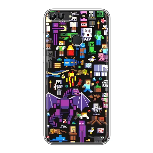 Чехол с рисунком «Все персонажи» для Huawei P Smart (Enjoy 7s, FIG-LA1)