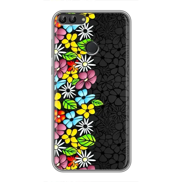 Чехол с рисунком «Яркие цветы на черном» для Huawei P Smart (Enjoy 7s, FIG-LA1) Чехол с рисунком «Яркие цветы на черном» для Huawei P Smart (Enjoy 7s, FIG-LA1)