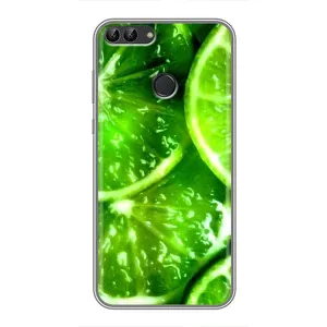 Чохол з зображенням смачної їжі для Huawei P Smart, Enjoy 7s, FIG-LA1 (Яскравий Лайм)