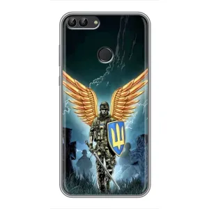 Патриотический Чехол для Huawei P Smart, Enjoy 7s, FIG-LA1 (ЗСУ з крильями)