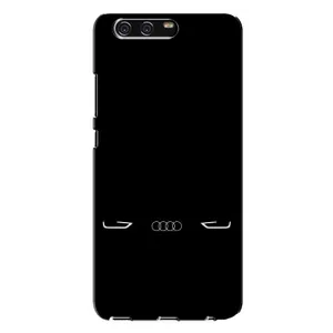 Силиконовый бампер с картинкой машины на Huawei P10 Plus, VKY (Силует Audi)