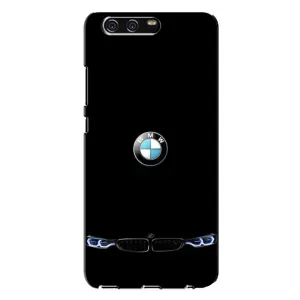 Силиконовый бампер с картинкой машины на Huawei P10 Plus, VKY (Черный BMW)