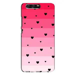Чохли з тематикою "Маленькі Сердчеки" на Huawei P10 Plus, VKY (Чорні сердечка)
